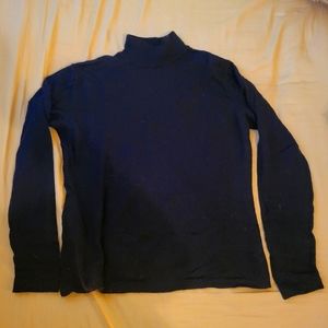 Merino Wool Black Vintage Turtleneck Sweater